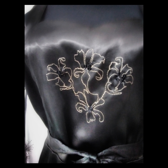 Daniel Laurent Black Satin Dress - Picture 3 of 8